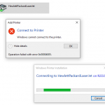 Windows cannot connect to the printer
