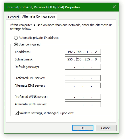 Add alternate IP-Address
