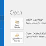 Outlook open data file