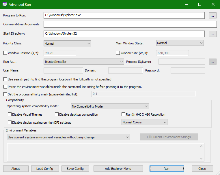 AdvancedRun has many useful features