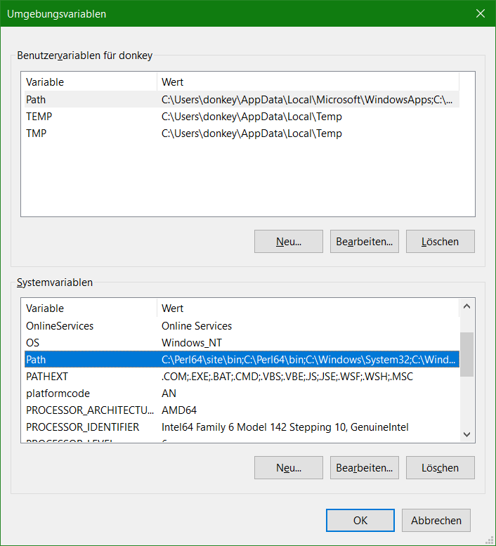 BIND 9 Windows Installation. Windows Pfad Umgebungsvariablen bearbeiten
