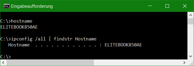 Eingabeaufforderung hostname umbenennen. Computername und Linux Hostname umbenennen