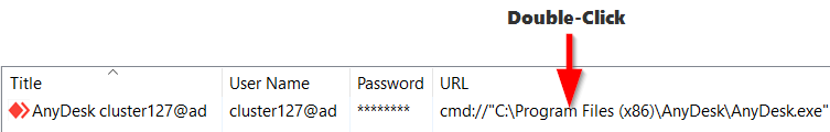 Double click URL to connect AnyDesk Remote Desktop