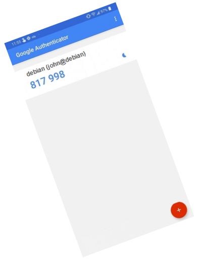 Google Authenticator App auf dem Handy