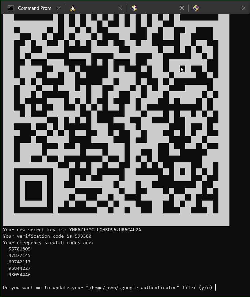 Set Up Google Authenticator QR-Code