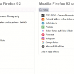 Mozilla Firefox 92 Lesezeichen unter Symbolleiste padding verkleinern mit userChrome.css