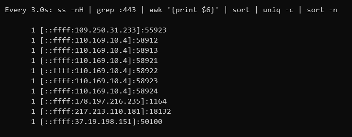 Netzwerk Statistik in Echtzeit mit netstat