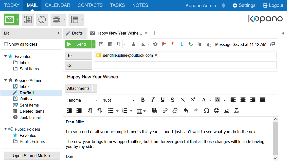 Kopano WebApp Browser Front-End. Kopano und Z-Push Installation aus Debian.
