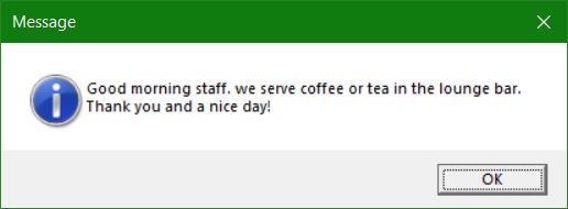 Visual Basic Script Message-Box, MsgBox Logon Message