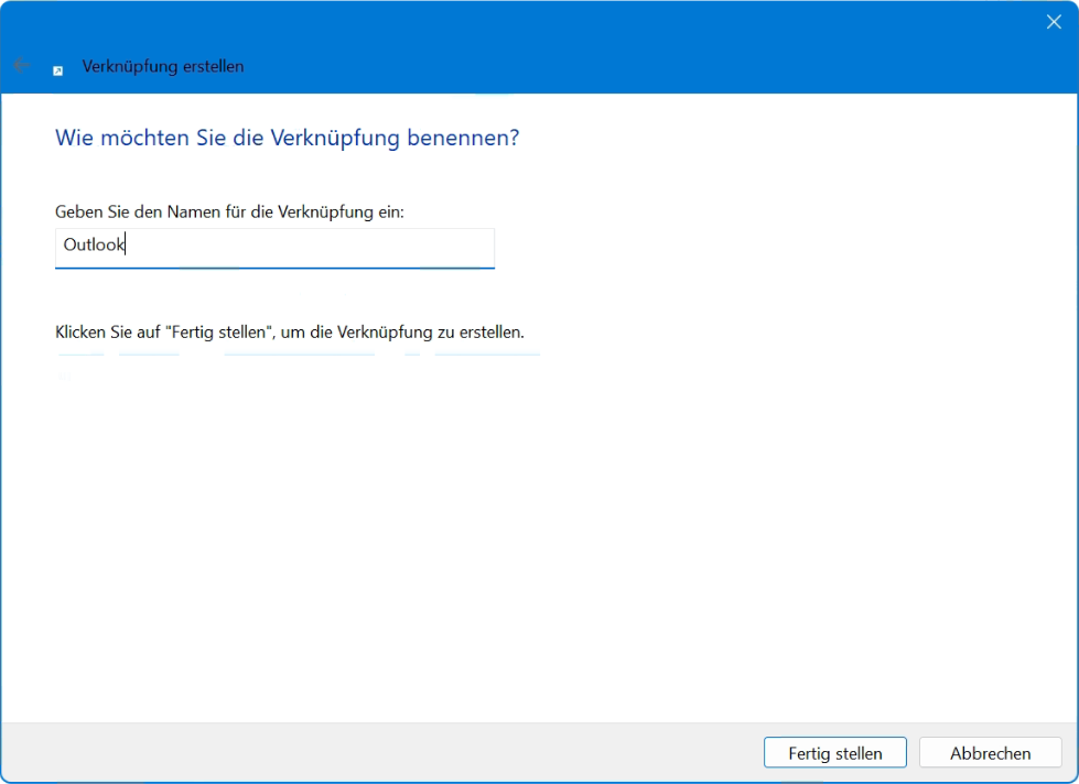 Windows-Explorer Verknüpfung benennen