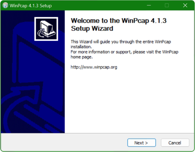 WinPcap Installation, Netzwerkprobleme beheben tcpdump Windows