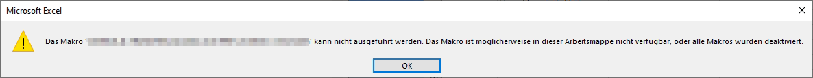 Microsoft hat die Ausführung von Makros blockiert