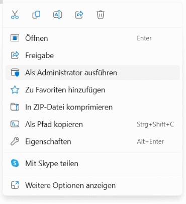 Blickpunkt.bat Als Administrator ausführen und Reparieren