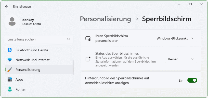 Windows Blickpunkt Reparieren