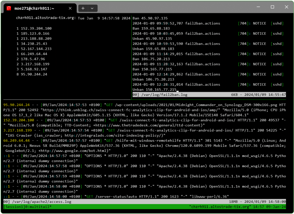 Watching Network Connections in Realtime
