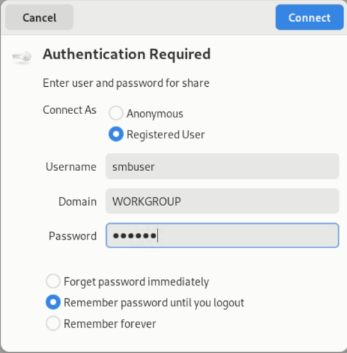 Gnome Samba File Share