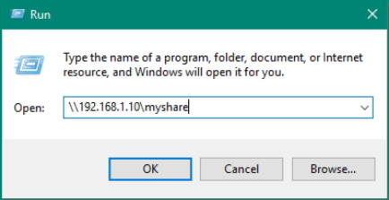 windows run open share