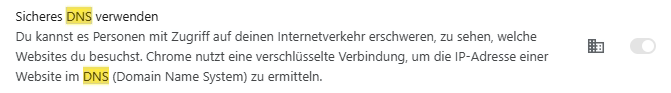Chrome Sicheres DNS verwenden