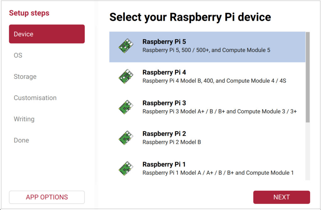 Raspberry Pi Imager to flash OS