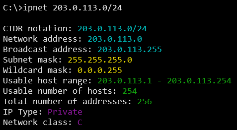 IPnet - Your IP subnet calculator Swiss Army kniife