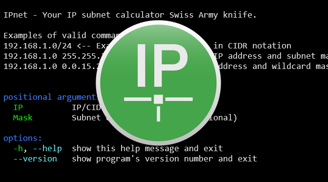 IPnet Your IP subnet calculator Swiss Army kniife